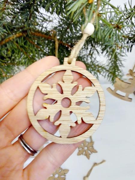 Christbaumschmuck Holzanhänger-Set